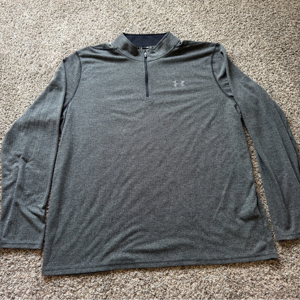 Under Armour Men's Dark Gray 1/4 Zip Performance Pullover -3XL